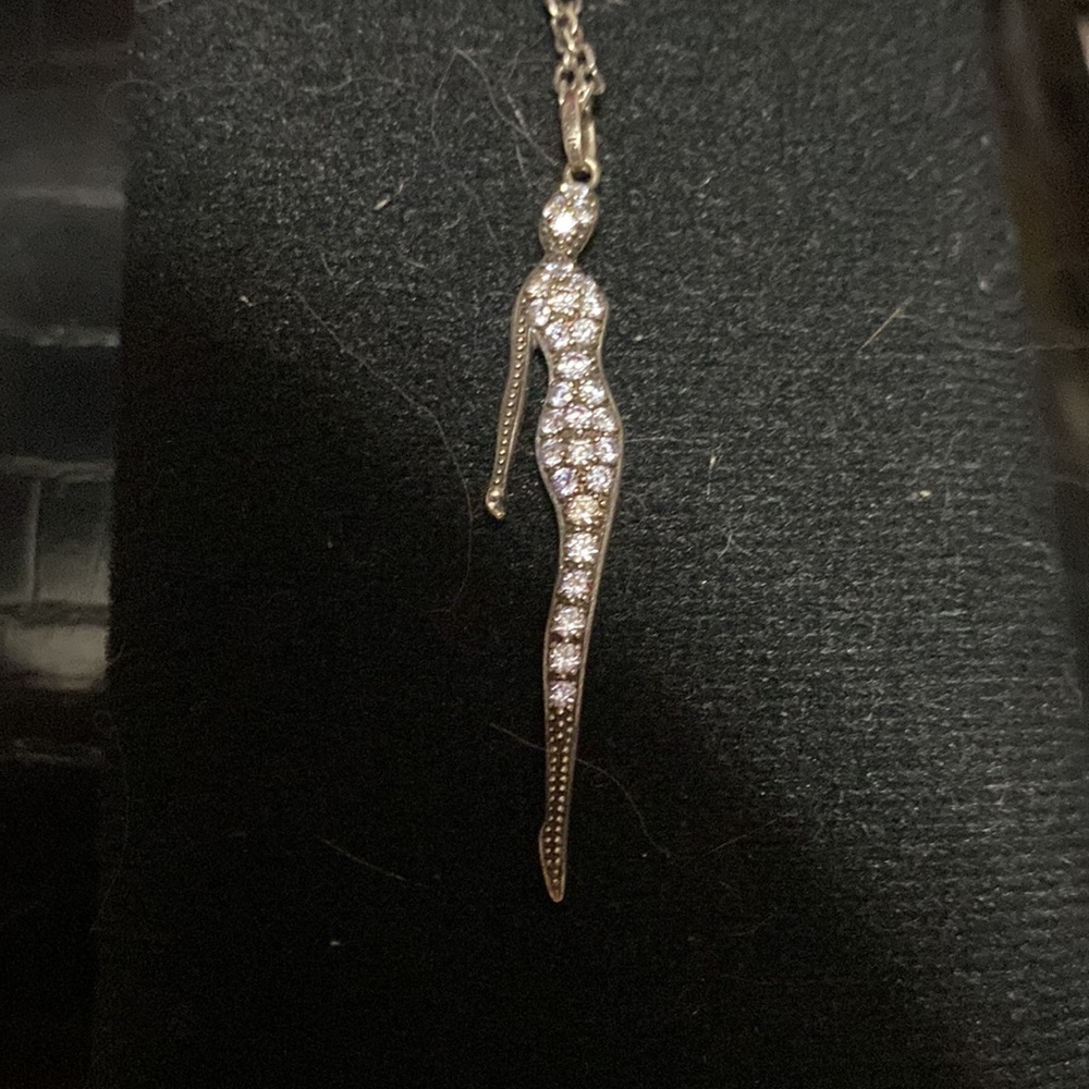 Celine Dion Sterling Silver Swarovski A New Day Silhouette Pendant necklace 925